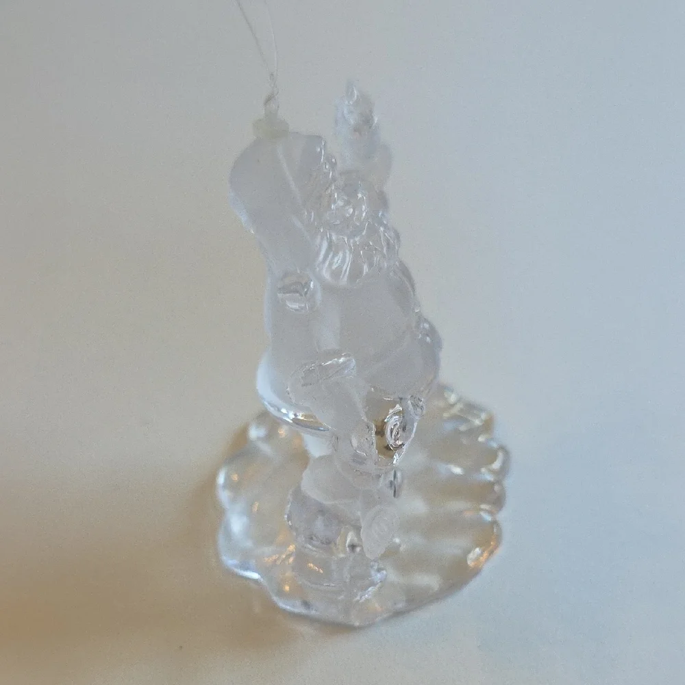 Christmas Ornament - Clear Santa Claus Figurine